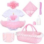 Pink Tutu Outfit Set for Reborn Girl Dolls