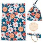 Reborn Doll Clothes Set with Blue Floral Accessories