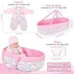 11-Piece Baby Doll Clothes & Bassinet Set