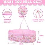 8-Piece Baby Doll Clothes Set with Bassinet