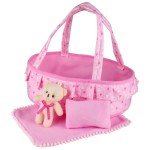 Portable Doll Cradle with Soft Accessories Set