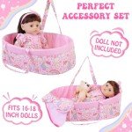 8-Piece Baby Doll Clothes Set with Bassinet