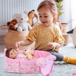 8-Piece Baby Doll Clothes Set with Bassinet