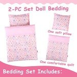 Cute Pink Rabbit Doll Blanket and Pillow Set