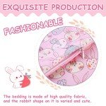 Cute Pink Rabbit Doll Blanket and Pillow Set