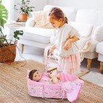 8-Piece Baby Doll Clothes Set with Bassinet