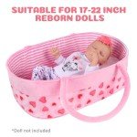 Pink Foldable Bassinet for Reborn Baby Dolls