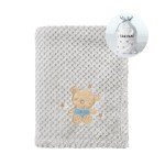 Cozy Fluffy Baby Blanket with Cute Bear Design