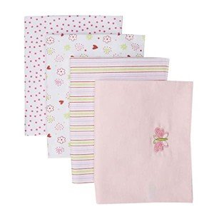 Soft Cotton Flannel Receiving Blankets for Girls