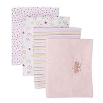 Soft Cotton Flannel Receiving Blankets for Girls