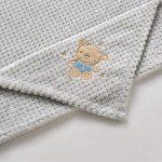 Cozy Fluffy Baby Blanket with Cute Bear Design