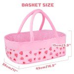 Pink Foldable Bassinet for Reborn Baby Dolls