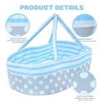 Reborn Baby Doll Bassinet Crib Bed (Blue)