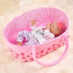 Pink Foldable Bassinet for Reborn Baby Dolls