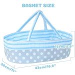Reborn Baby Doll Bassinet Crib Bed (Blue)