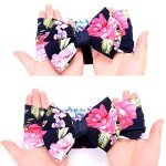 Flower Print Baby Blanket and Headband Set