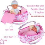 Portable Doll Cradle with Accessories and Bedding