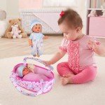 Portable Doll Cradle with Accessories and Bedding