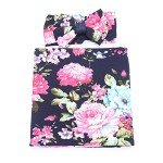 Flower Print Baby Blanket and Headband Set