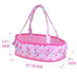 Portable Doll Cradle with Accessories and Bedding