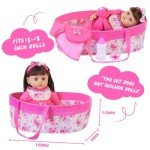 Floral Baby Doll Clothes Set with Bassinet