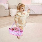 Portable Doll Cradle with Accessories and Bedding