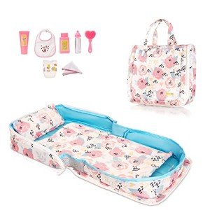 HappyVk Portable Baby Doll Bed with Handbag