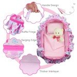 Portable Doll Cradle with Accessories and Bedding