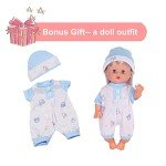 Portable Doll Cradle with Accessories and Bedding