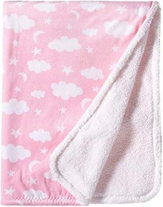 Pink Clouds Fleece Blanket for Reborn Dolls