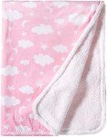 Pink Clouds Fleece Blanket for Reborn Dolls