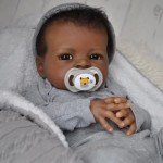 Realistic 20-Inch African American Boy Reborn Doll