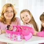 Floral Baby Doll Clothes Set with Bassinet