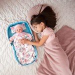 Portable Baby Doll Bed with Pink Roses