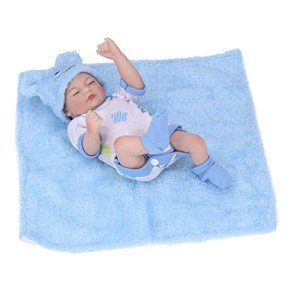 10" Washable Reborn Baby Doll Set (Blue Boy)