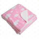 Pink Clouds Fleece Blanket for Reborn Dolls