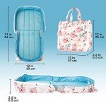 Portable Baby Doll Bed with Pink Roses