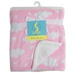 Pink Clouds Fleece Blanket for Reborn Dolls