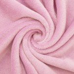 Pink Plush Baby Blanket with Satin Trim 30x40