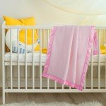 Pink Plush Baby Blanket with Satin Trim 30x40
