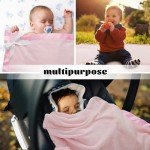 Pink Plush Baby Blanket with Satin Trim 30x40