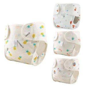 4 Pcs Reborn Baby Doll Diapers with Patterns