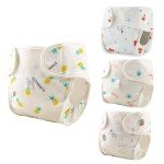 4 Pcs Reborn Baby Doll Diapers with Patterns