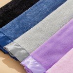 Pink Plush Baby Blanket with Satin Trim 30x40