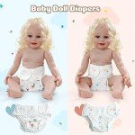 4 Pcs Reborn Baby Doll Diapers with Patterns
