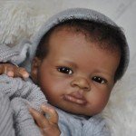 Realistic 20-Inch African American Boy Reborn Doll