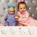 4 Pcs Reborn Baby Doll Diapers with Patterns