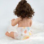 6 Pcs Baby Doll Diapers, Yellow Duck Design