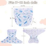 Reborn Doll Diapers – 4 Pack, Fun Patterns