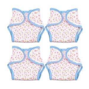 Pink Heart Print Reborn Doll Diaper Set – 4 Pieces